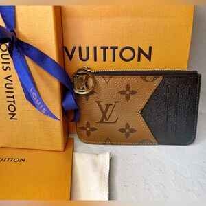 NWT Louis Vuitton Wallet Card Holder Romy Reverse Monogram  FULL SET